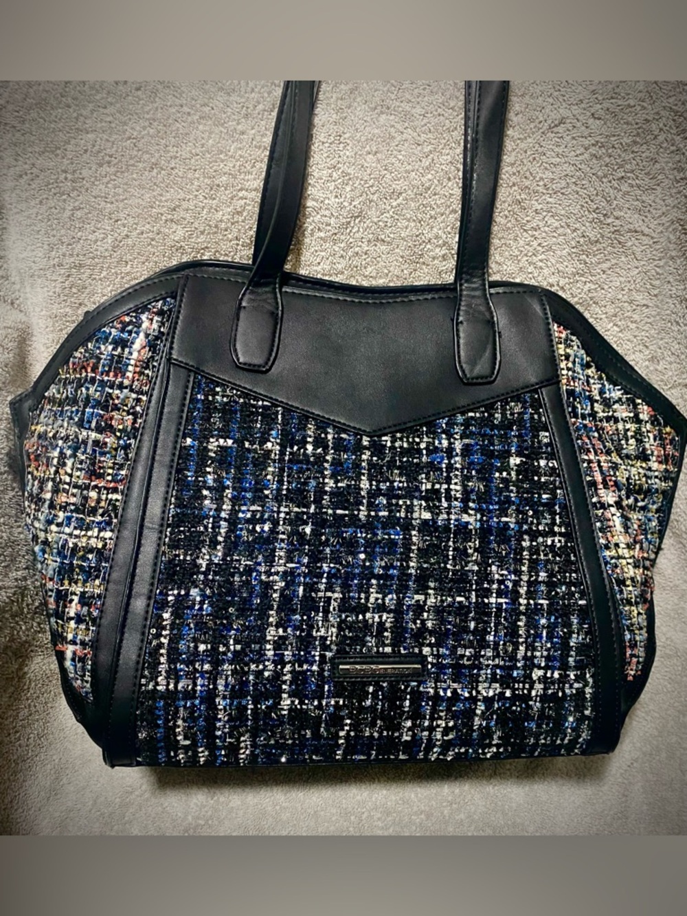 BCBGeneration Aubry top-zip Tweed Tote/Purse
